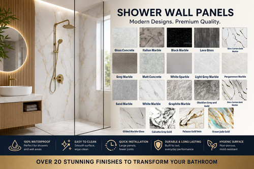 Pvc shower wall panels 1x2 - pvc,