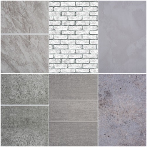 Grey bathroom 8mm wall - bathroom,