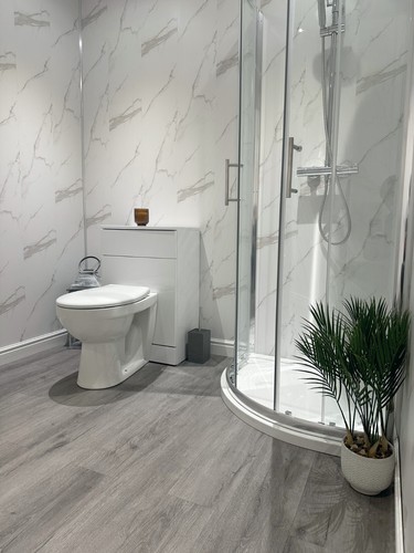 White marble matt bathroom - marble,